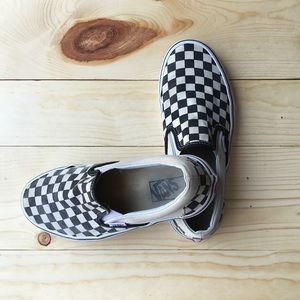 checkered slip on vans